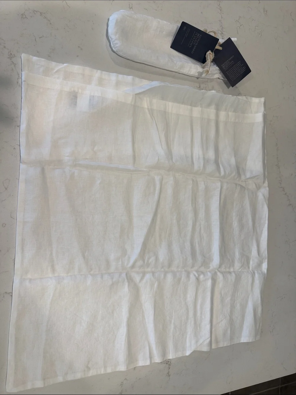 Restoration Hardware White Linen Pillow Sham 26x26